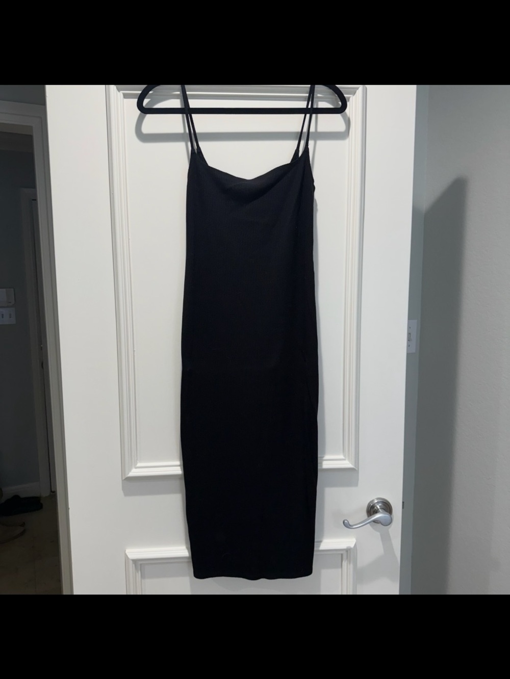 Reformation Black Midi Dress